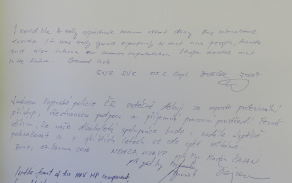 Zápis v kronice CSTT